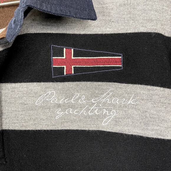 Paul & Shark Yachting Royal Harbor Yacht Club Striped Rugby Wool Sweater Large - Picture 5 of 13